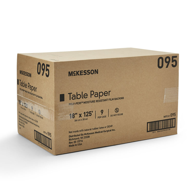 McKesson Textured Table Paper, 18 Inch x 125 Foot, White