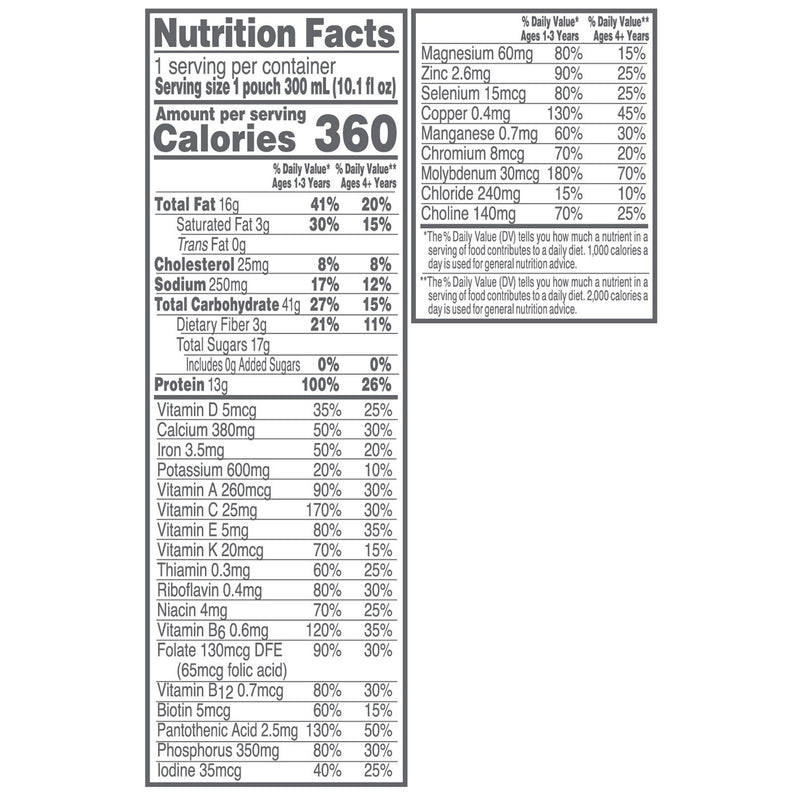 Compleat® Pediatric Organic Blends, Tube-Feeding Formula/Oral Supplement, Chicken-Garden Flavor, Organic, Non-GMO, 10.1 oz.