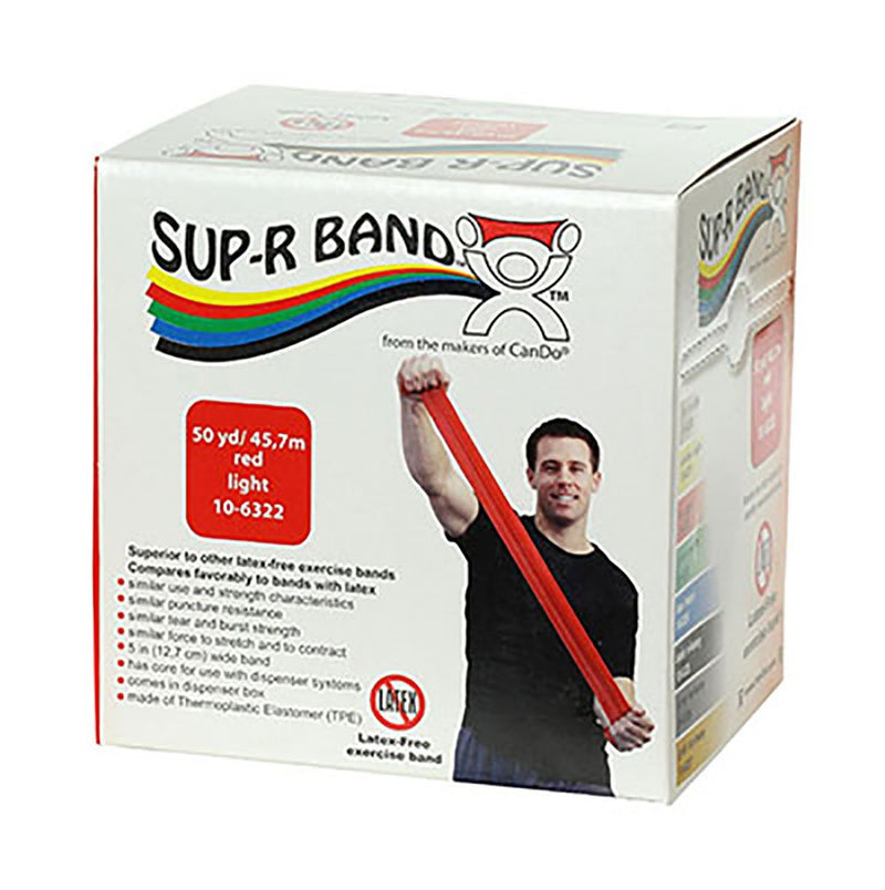 Sup-R Band® Exercise Resistance Band, Red, 5 Inch x 50 Yard, Light Resistance