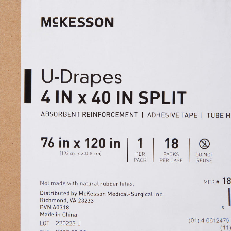 McKesson Sterile Orthopedic U-Drape, 76 W x 120 L Inch