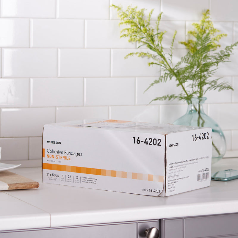 McKesson Self-adherent Closure Cohesive Bandage, 2 Inch x 5 Yard