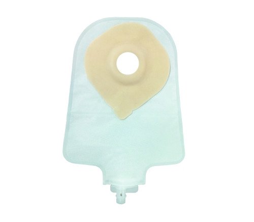 Securi-T™ One-Piece Drainable Transparent Urostomy Pouch, 9 Inch Length, 1¼ Inch Stoma