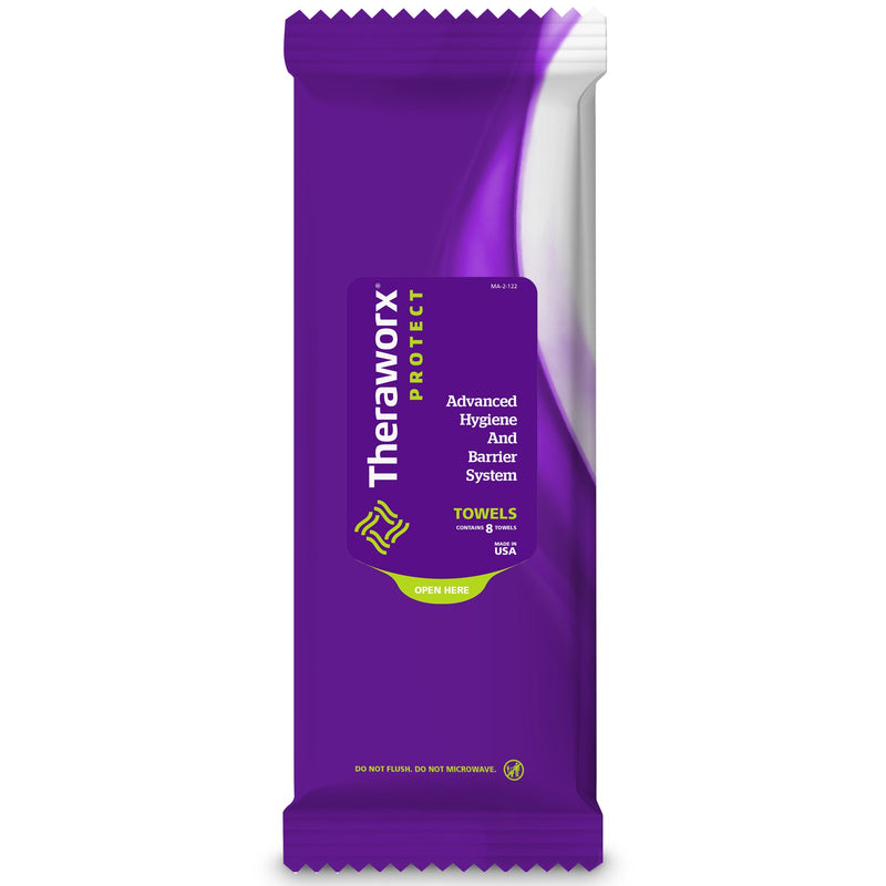 Theraworx® Protect Advanced Hygiene Barrier System Rinse-Free Bath Wipe, Lavender Scent, Soft Pack