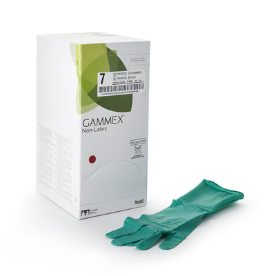 Derma Prene® Ultra Polyisoprene Standard Cuff Length Surgical Glove, Size 7, Green