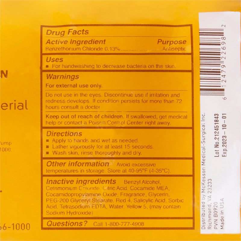 McKesson Clean Scent Antibacterial Soap, 1000 mL Refill Bag