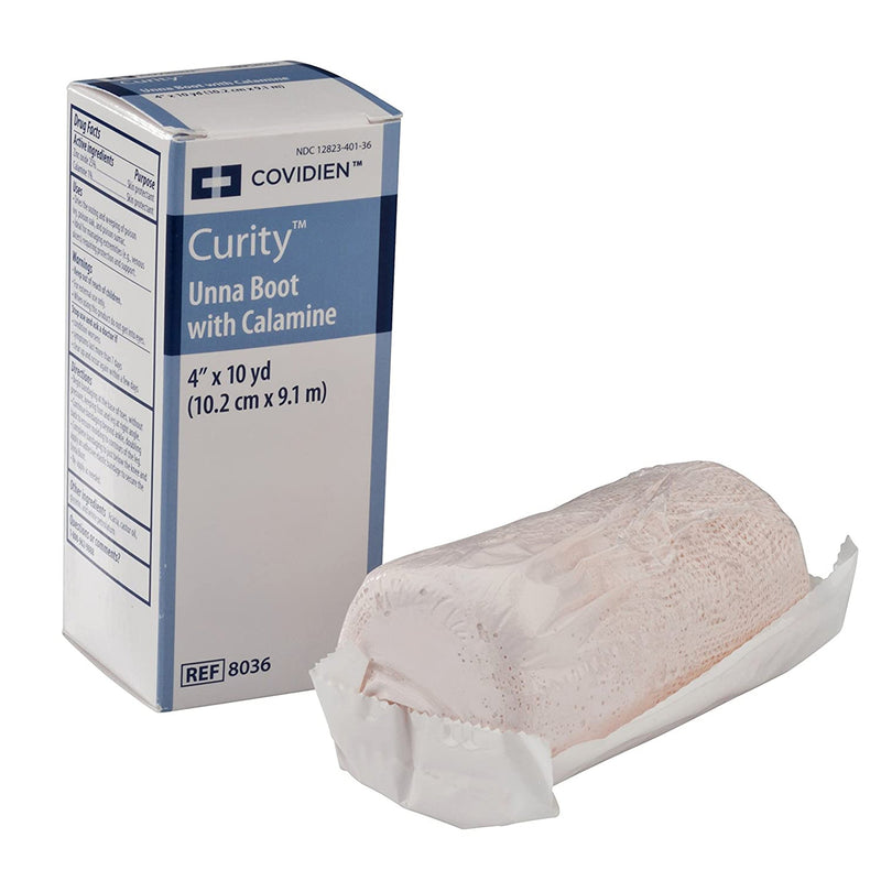 Curity™ Unna Boot with Calamine and Zinc Oxide, 4 Inch x 10 Yard