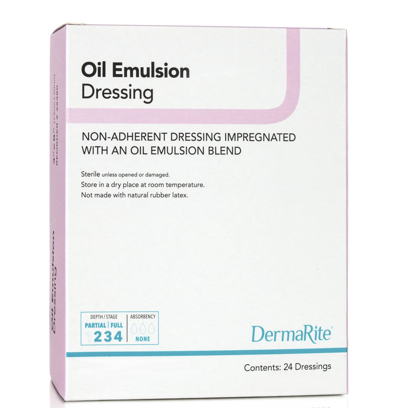 DermaRite® Oil Emulsion Impregnated Dressing, 3 x 3 Inch