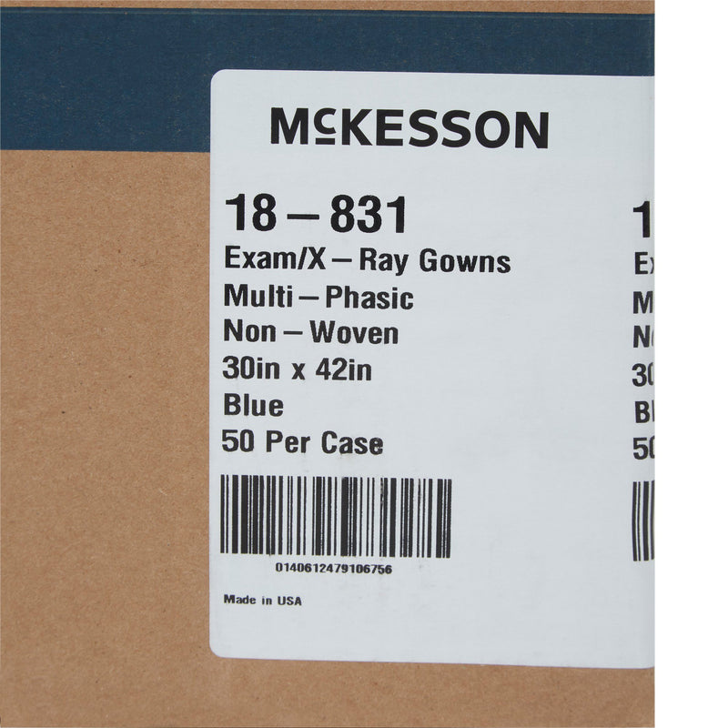 McKesson Patient Exam Gown, Blue