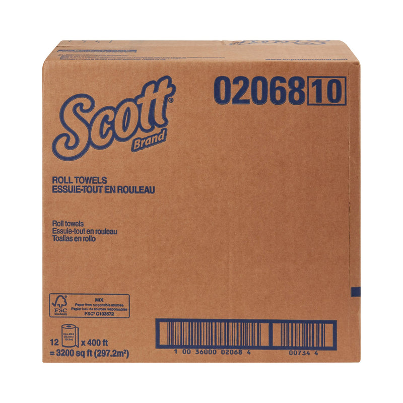 Scott® Essential White Paper Towel, 8 Inch x 400 Foot, 12 Rolls per Case