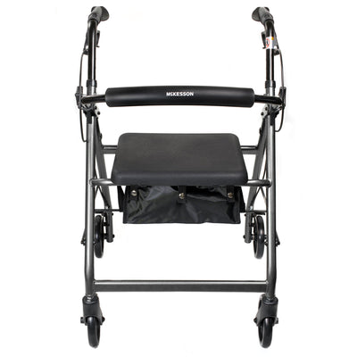 McKesson Folding Aluminum 4-Wheel Rollator, Silver