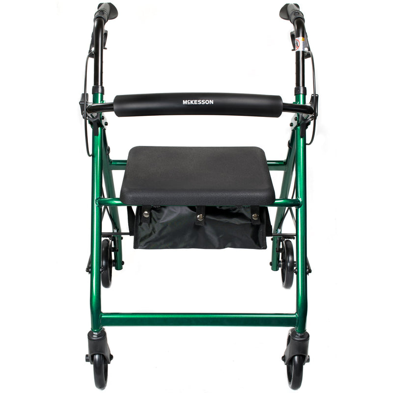 McKesson Folding Aluminum 4-Wheel Rollator, Green