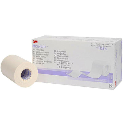 3M™ Microfoam™ Foam / Acrylic Adhesive Medical Tape, 4 Inch x 5-1/2 Yard, White