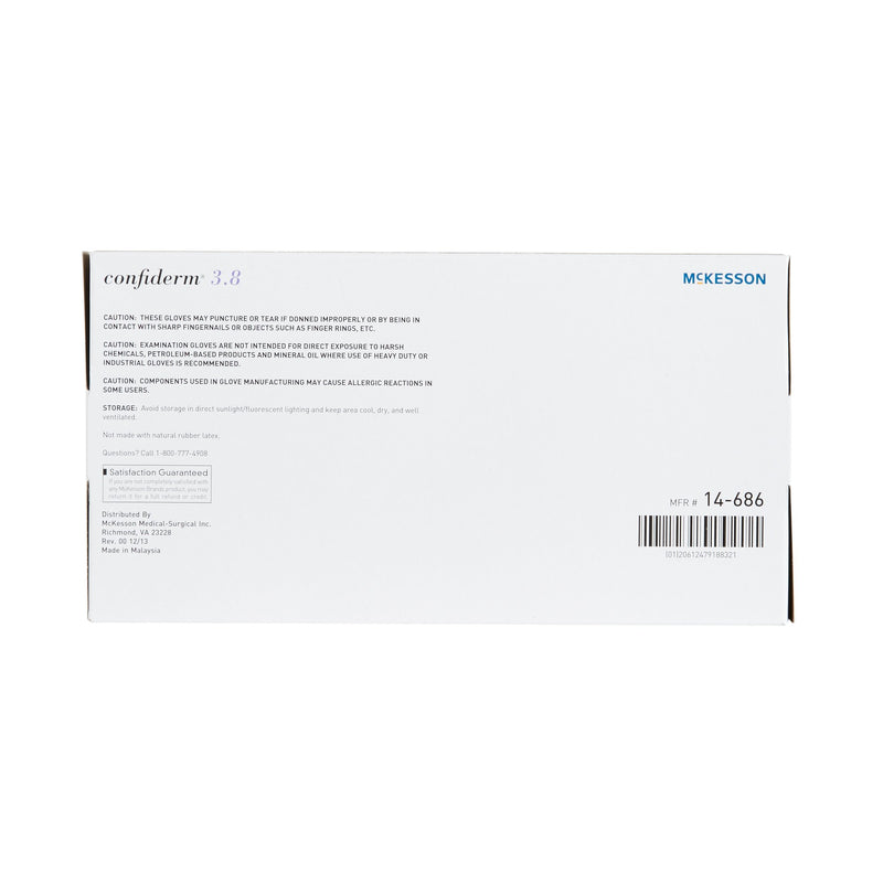 McKesson Confiderm® 3.8 Nitrile Exam Glove, Medium, Blue