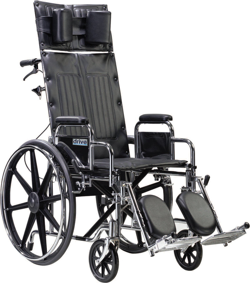 drive™ Sentra Reclining Wheelchair, 22-Inch Seat Width
