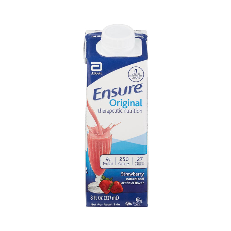 Ensure® Original Therapeutic Nutrition Shake Strawberry Oral Supplement, 8-oz Carton