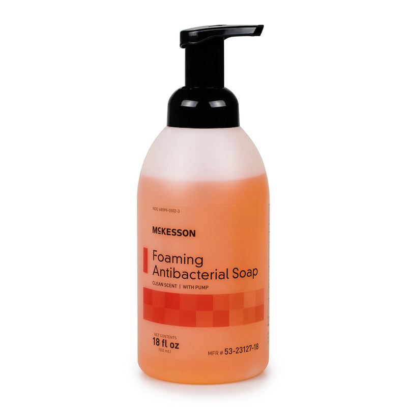 McKesson Clean Scent Foaming Antibacterial Soap, 18 oz. Pump Bottle