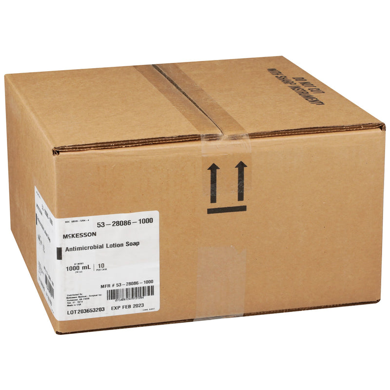 McKesson Antimicrobial Lotion Soap, Herbal Scent, With Aloe, 1,000 mL Refill Bag