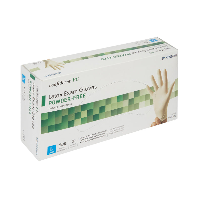 McKesson Confiderm® Latex Exam Glove, Large, Ivory