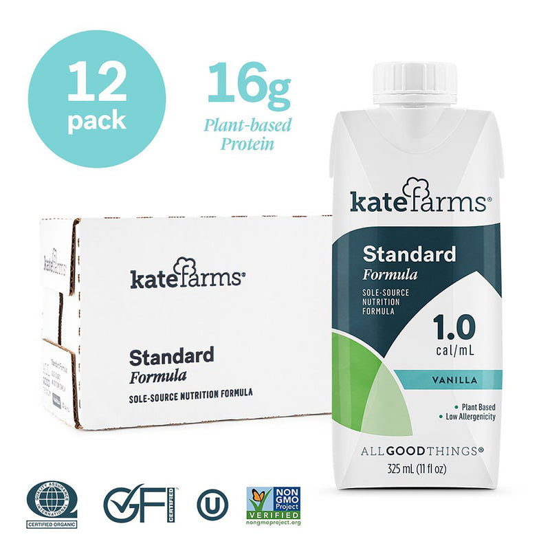 Kate Farms® Standard 1.0 Oral Supplement / Tube Feeding Formula, Chocolate Flavor, 11 oz. Carton