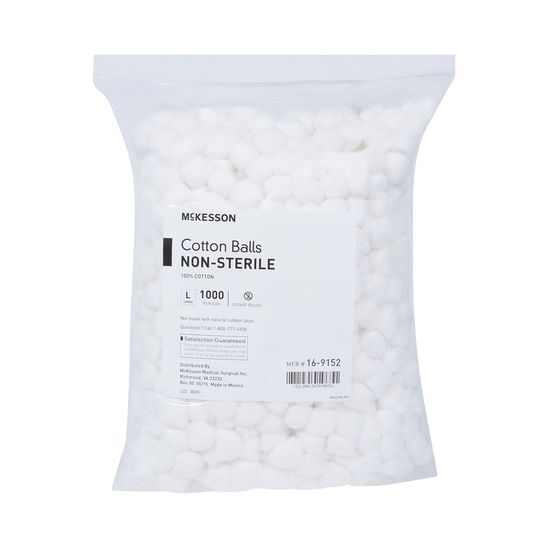 McKesson Cotton Balls, Non-Sterile, White