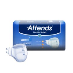 Attends® Classic Adult Heavy-Absorbent Incontinence Brief, Large, White