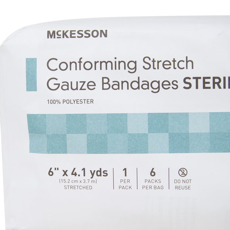 McKesson Sterile Conforming Bandage, 6 Inch x 4-1/10 Yard