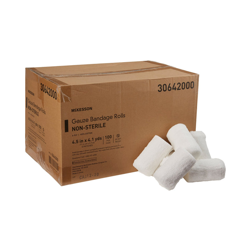 McKesson NonSterile Fluff Bandage Roll, 4-1/2 Inch x 4-1/10 Yard