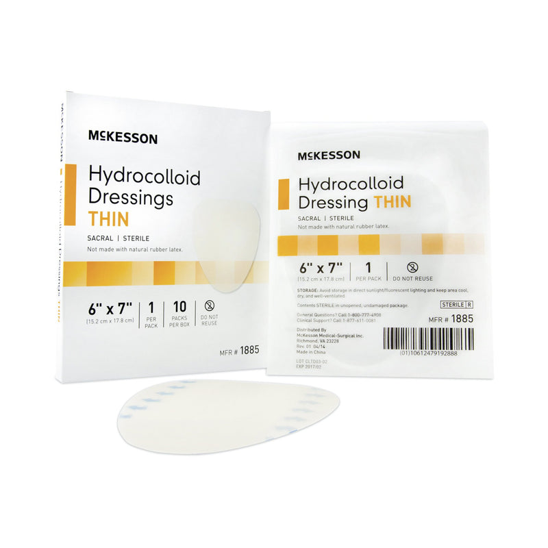 McKesson Hydrocolloid Dressing, 6 x 7 Inch Sacral