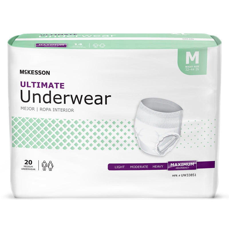 McKesson Ultimate Maximum Absorbent Underwear, Medium